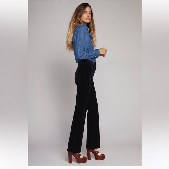 Current Elliott The Side Street Velvet Flare Jean - Picture 4 of 13